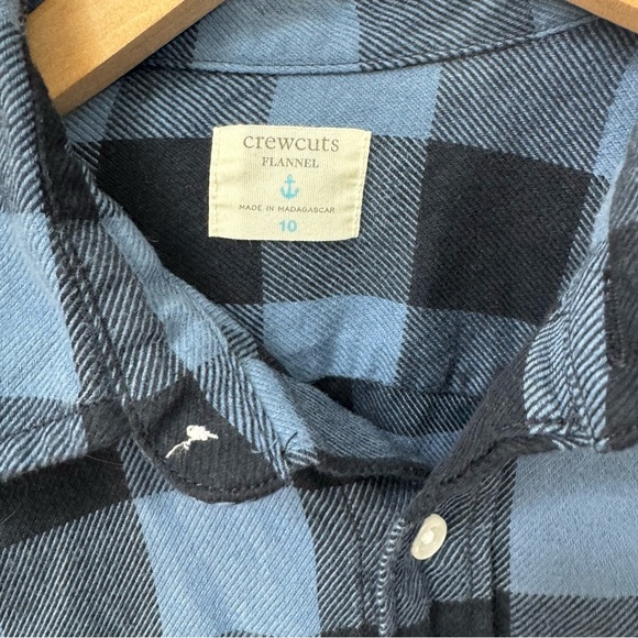 Crewcuts flannel | size 10 youth | blue gingham - Picture 4 of 4